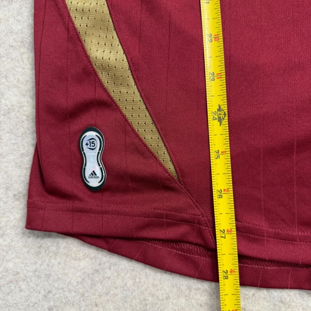 Adidas Arsenal FC Jersey Maroon Gold ClimaCool Soccer Shirt Mens Small +15 2006